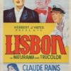 Lisbon Australian Daybill Poster with Maureen O'Hara and Ray Millard