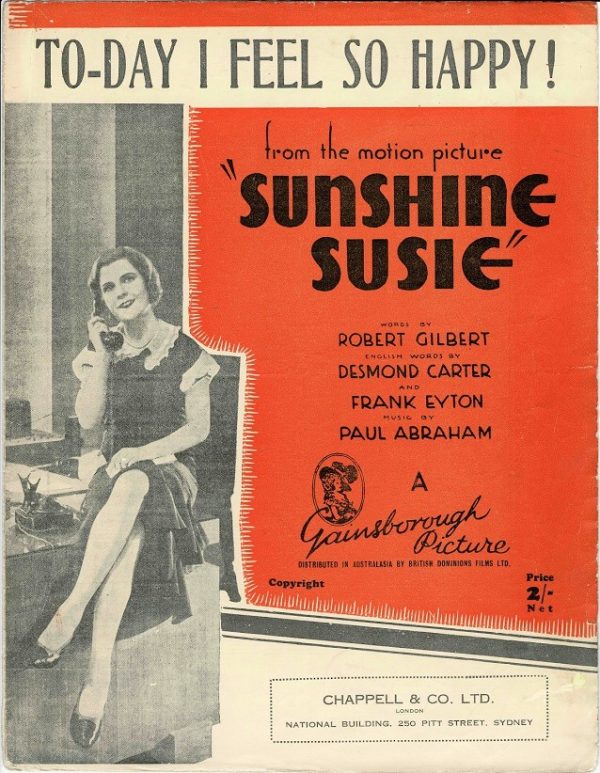 Sunshine Susie sheet music