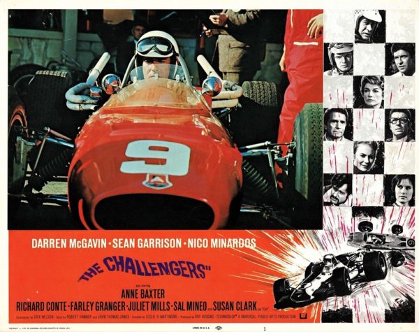 The Challengers US Lobby Card motor car racing theme