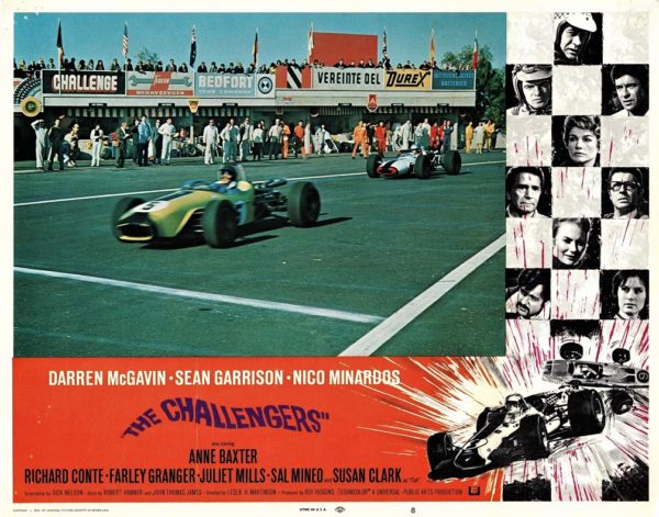 The Challengers US Lobby Card motor car racing theme