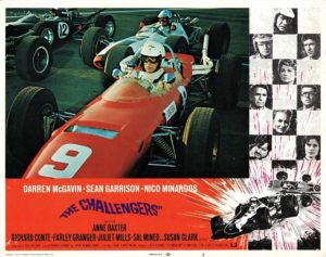 The Challengers US Lobby Card motor car racing theme