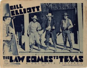 The Law Comes to Texas US 1939 Lobby Card with Bill Elliot