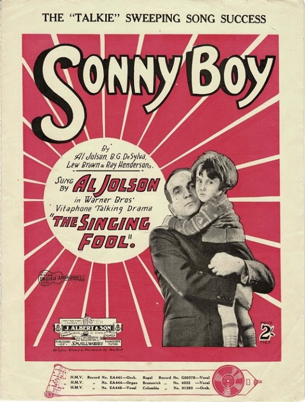 The Singing Fool sonny boy al jolson sheet music