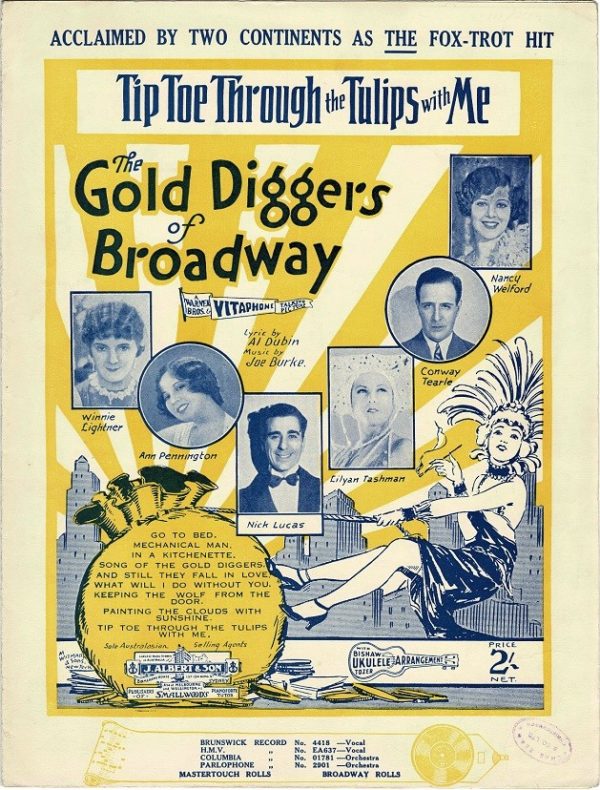gold diggers of broadway sheet music