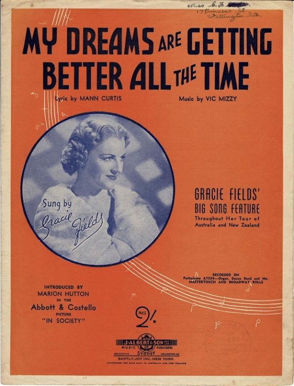 in society gracie fields with abbott and costello sheet music