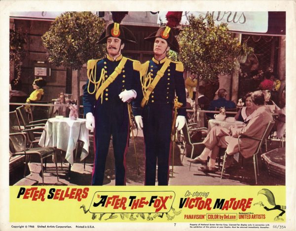 After the fox 1966 US Lobby Card with Peter Sellers and Victor Mature