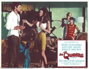 The Queens 1967 US Lobby Card with Raquel Welsh and Claudia Cardinale