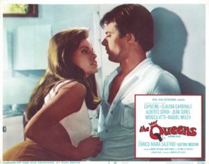 The Queens 1967 US Lobby Card with Raquel Welsh and Claudia Cardinale