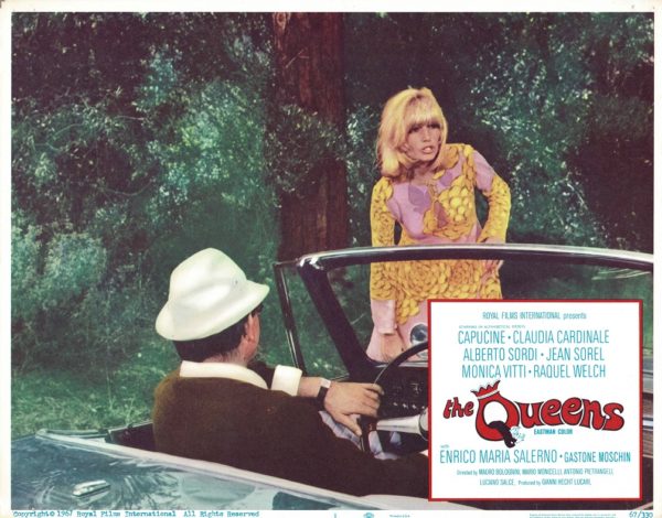 The Queens 1967 US Lobby Card with Raquel Welsh and Claudia Cardinale