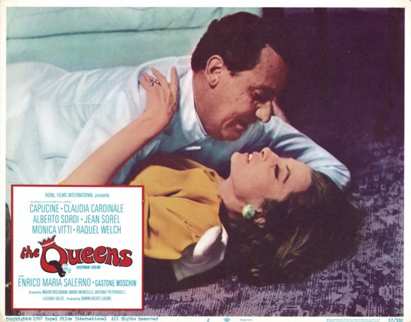 The Queens 1967 US Lobby Card with Raquel Welsh and Claudia Cardinale