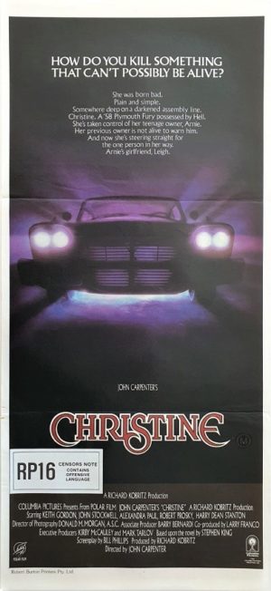 Christine Australian daybill poster Stephen King