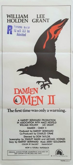 Damien Omen 2 Australian daybill poster