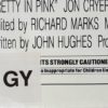 Pretty In Pink US One Sheet Poster with John Hughes