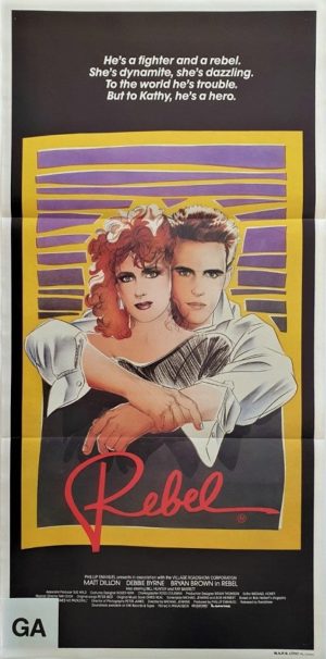 Rebel Australian daybill poster with Matt Dillon