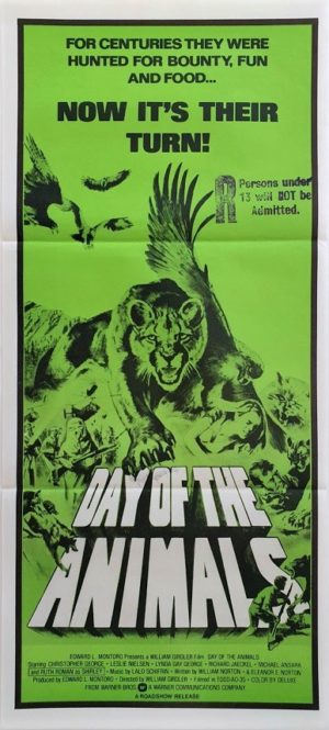 The Day Of The Animals Australian daybill poster