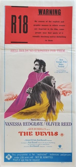 The Devils Australian daybill poster with Oliver Reed