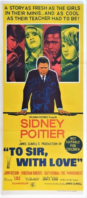 To Sir With Love Australian daybill poster with Sidney Poitier