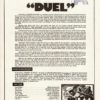 Duel Press Sheet Directed By Steven Spielberg