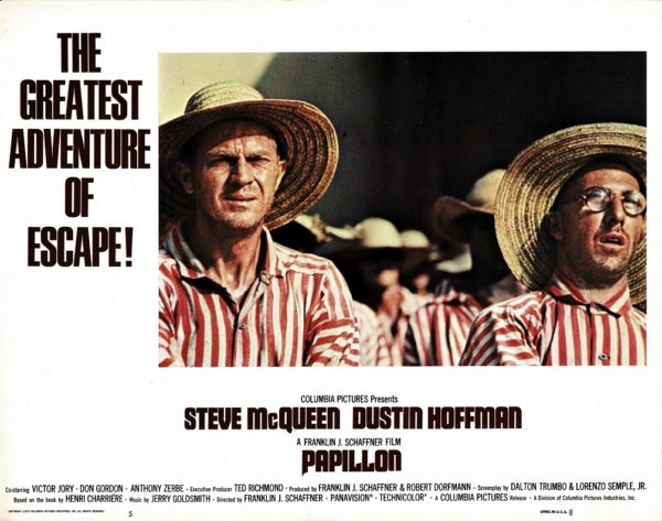 Papillon US Lobby Card with Steve McQueen and Dustin Hoffman 1973