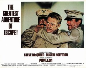 Papillon US Lobby Card with Steve McQueen and Dustin Hoffman 1973