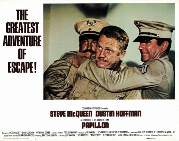 Papillon US Lobby Card with Steve McQueen and Dustin Hoffman 1973