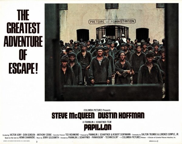 Papillon US Lobby Card with Steve McQueen and Dustin Hoffman (6)