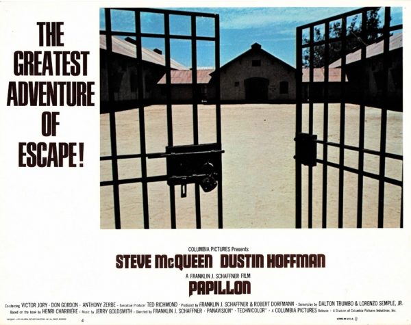 Papillon US Lobby Card with Steve McQueen and Dustin Hoffman (2)