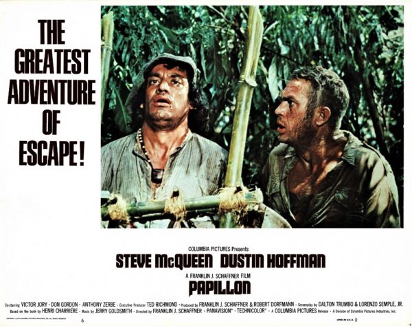 Papillon US Lobby Card with Steve McQueen and Dustin Hoffman (2)