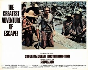 Papillon US Lobby Card with Steve McQueen and Dustin Hoffman (2)