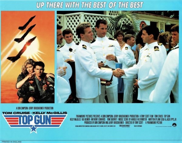 Top Gun UK Lobby Card with Tom Cruise 1986