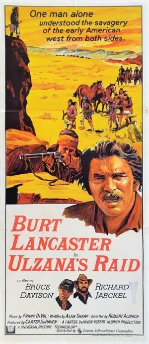 Ulzana's Raid Australian Daybill movie poster with Burt Lancaster (2)