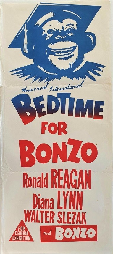 Bedtime for Bonzo Australian daybill movie poster with Ronald Reagan (45)