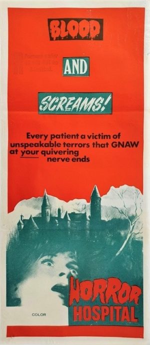 Horror Hospital Australian daybill movie poster (67)
