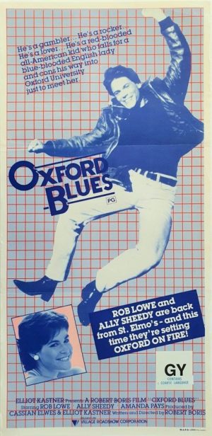 Oxford Blues Australian daybill movie poster with Rob Lowe (3)
