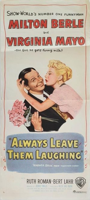 Always leave them laughing Australian daybill movie poster with Virgina Mayo and Milton Berle (4)