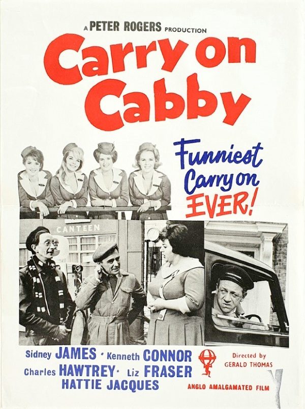 Carry On Cabby New Zealand Daybill Poster With Sid James Carry On Cabby New Zealand Daybill Poster With Sid James