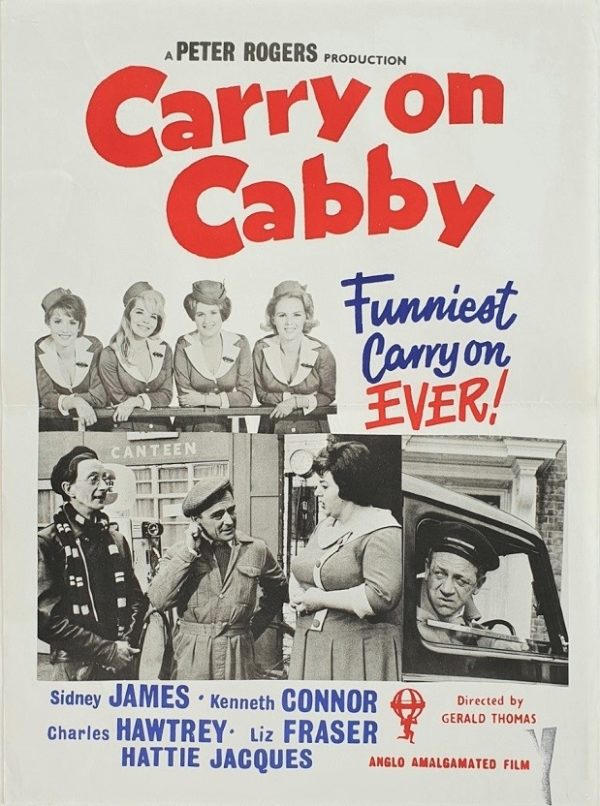 Carry On Cabby New Zealand Daybill Poster with Sid James 1963