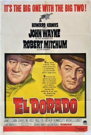 El Dorado Australian One Sheet movie poster with John Wayne and Robert Mitchum (3)