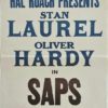 Laurel and Hardy Saps at Sea New Zealand Daybill film poster (2)