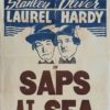 Laurel and Hardy Saps at Sea New Zealand One Sheet film poster (12)