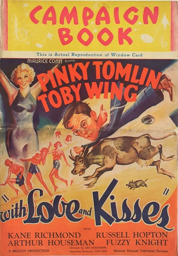 With Love and Kisses US film Campaign Book 1936 starring Pinky Tomlin and Toby Wing