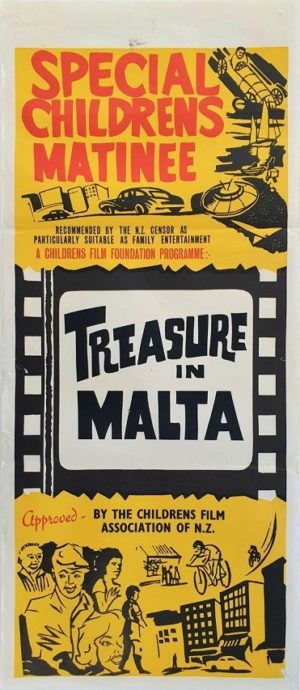 Treasure in Malta New Zealand daybill movie poster (104)