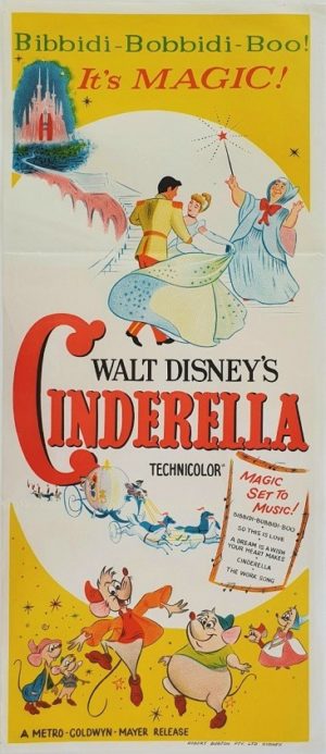 Walt Disney Cinderella Australian daybill film poster (3) 1st Rerelease