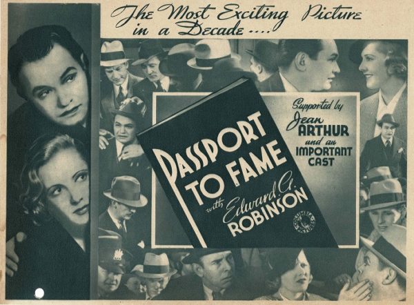 Passport to Fame and The Whole Town's Talking 1935 Herald with Edward G Robinson