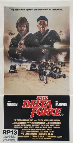 Delta Force Australian daybill movie poster with Chuck Norris and Lee Marvin (1)