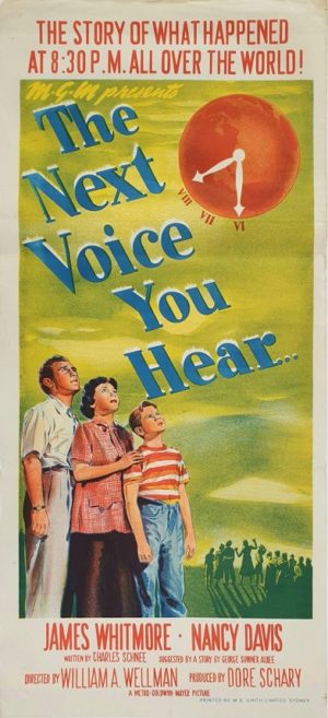 The Next Voice You Hear Australian Daybill movie poster James Whitmore, Nancy Reagan 1950