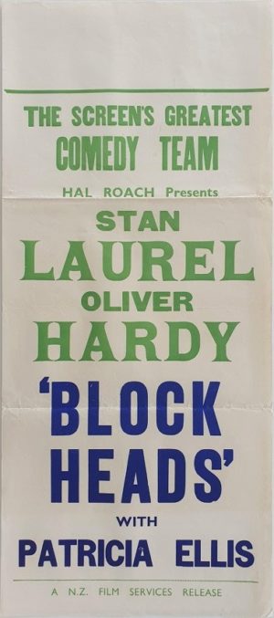 Laurel & Hardy Block Heads New Zealand daybill movie poster (39)