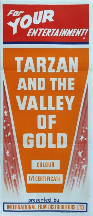 Tarzan And The Valley Of Gold Australian Stock Daybill Movie poster (5)