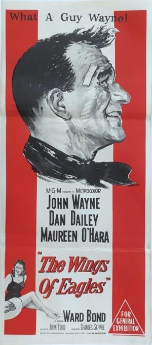 The Wings Of Eagles Australian daybill movie poster with John Wayne (1)