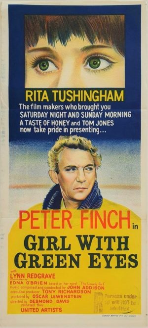 Girl with green eyes Australian daybill movie poster with Peter Finch (2)